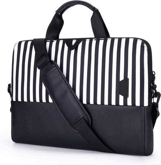 Laptop Bag for Women, Laptop Sleeve, 15.6 Inch Laptop Case, Computer Bag, Laptop Briefcase Office Work Travel, Zebra Stripes