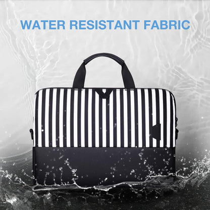 Laptop Bag for Women, Laptop Sleeve, 15.6 Inch Laptop Case, Computer Bag, Laptop Briefcase Office Work Travel, Zebra Stripes